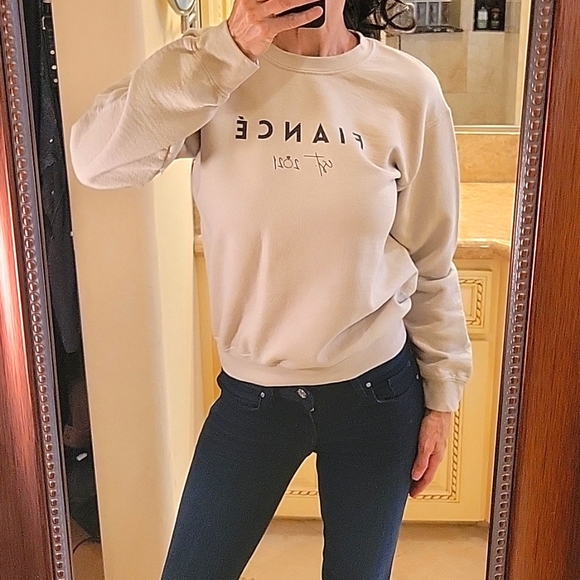 FIANCÉ est. 2021 Beige Sweatshirt, S - Picture 7 of 16